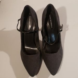 Size 7.5 grey Diana buchman heels new w/o tags